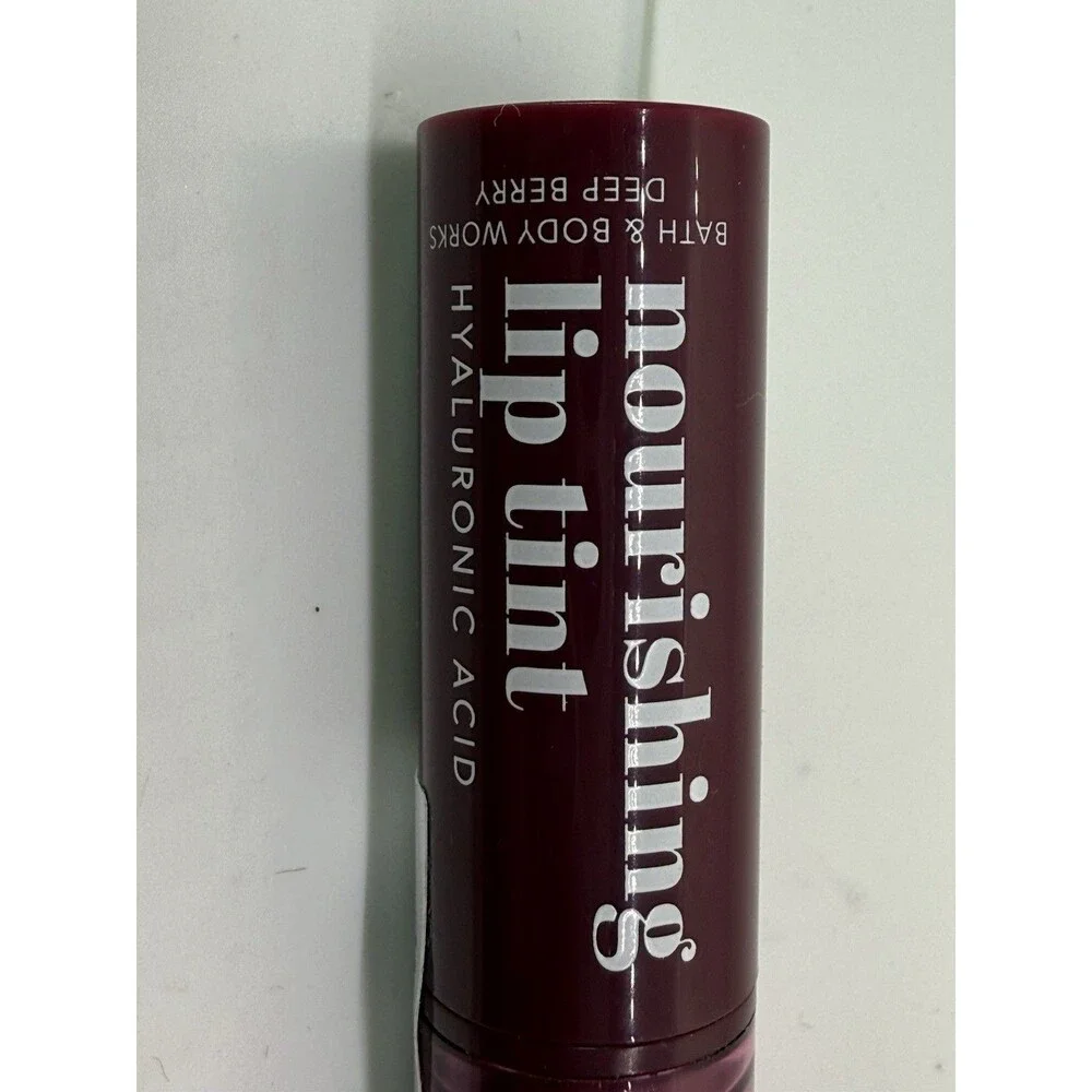 Bath & Body Works Lip Tint Stick Deep Berry New w/ Mirror Lipstick Case Set‎